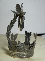 (1) corona in argento prima del restauro